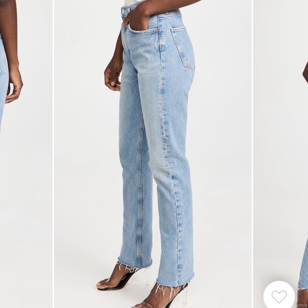 AGOLDE Cherie High Rise Straight Jeans in Tone - Picture 3 of 8